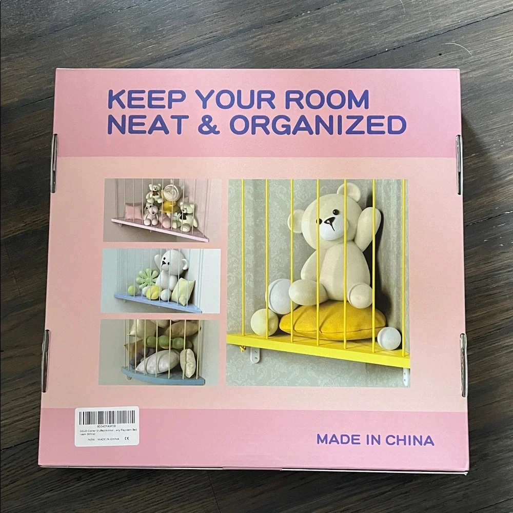 Corner Stuffed Animal Storage - Pink